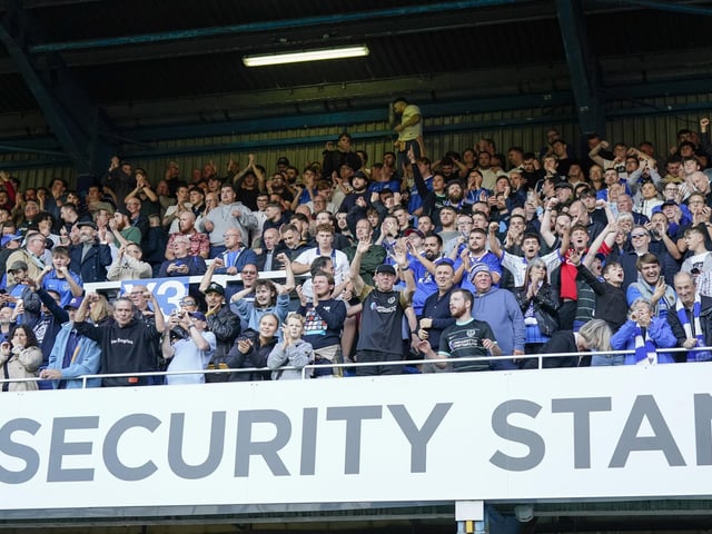 Pompey fans packed out the away end at Loftus Road on Saturday.