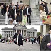 It was smiles all round yesterday as students took to the Guildhall stage to receive their degree.