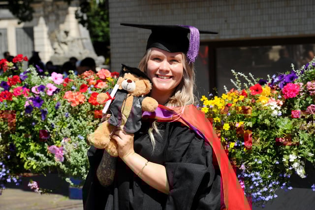 University of Portsmouth students graduating on Friday, July 19, 2024, at Portsmouth Guildhall, in MSc international business and management and marketing and innovation. 

Picture: Sarah Standing (190724-2322)