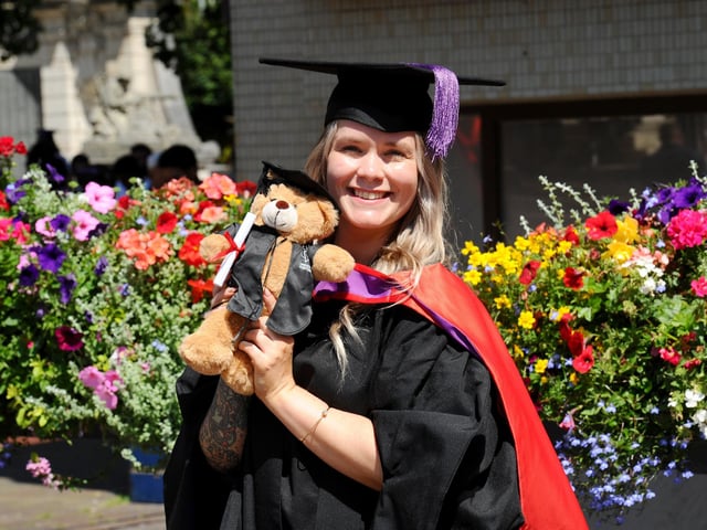 University of Portsmouth students graduating on Friday, July 19, 2024, at Portsmouth Guildhall, in MSc international business and management and marketing and innovation.
Picture: Sarah Standing (190724-2322)