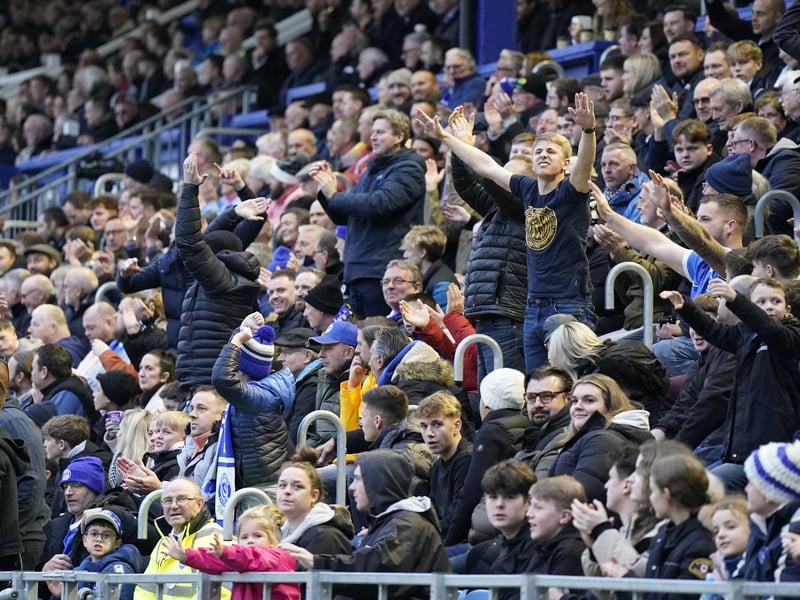 Check out our brilliant gallery as Pompey fans roared their team on to victory over Northampton. Pics: Jason Brown.