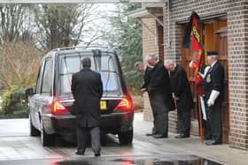 A funeral at Portchester Crematorium. Picture: Sarah Standing