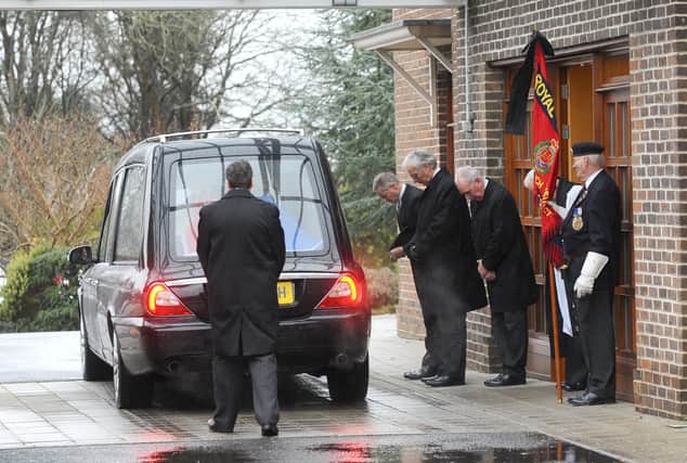 A funeral at Portchester Crematorium. Picture: Sarah Standing