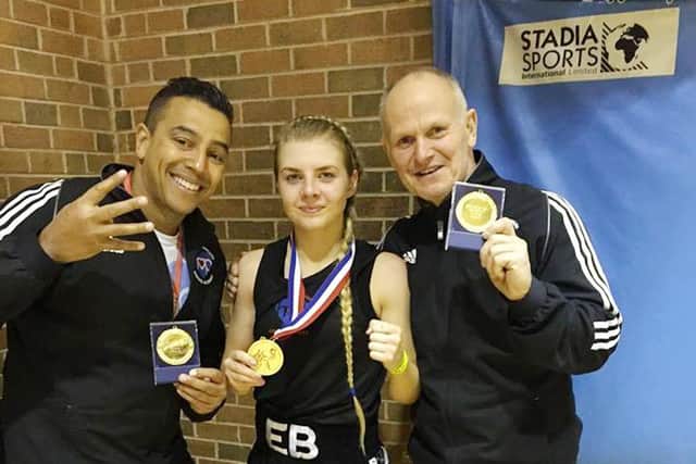 Ebonie Jones after winning another British title in February 2015.