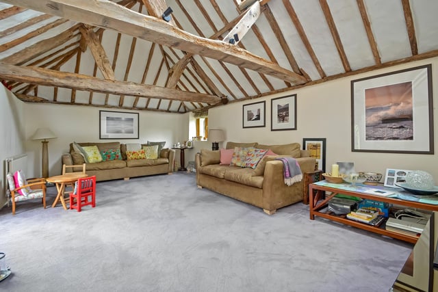 Springhead Barn is around 210 years old, but has become a comfortable modern home. Picture: Fine and Country