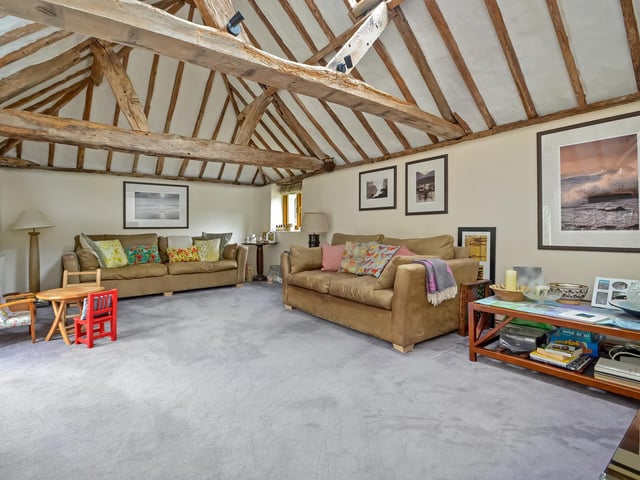 Springhead Barn is around 210 years old, but has become a comfortable modern home. Picture: Fine and Country