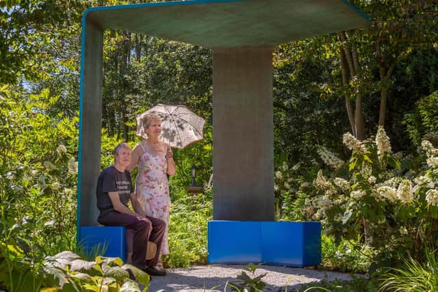 Peter and Mandy Jones in the Rare Space Garden at Exbury Gardens. Picture by Cathryn Baldock