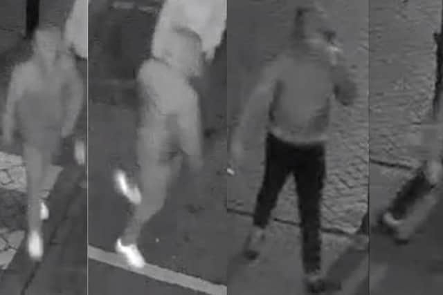 CCTV images have been released of two men officers want to speak to, after a man was attacked in Petersfield. Picture: Hampshire Constabulary.