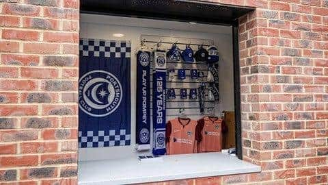 Pompey have installed a new retail kiosk for fans in the south-east corner of the ground