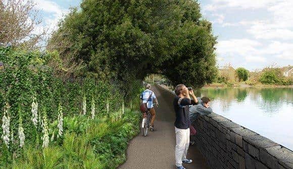 An artist's impression of what new sea defences at Alverstoke in Gosport could look like. Picture: Gosport Borough Council