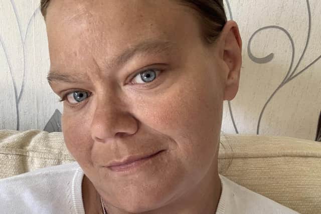 Mum-of-one Emma Bone, 37, of Westbourne, has been told by government to isolate for 12 weeks as she has end-stage kidney disease and is at risk if she caught Covid-19. Picture: Emma Bone