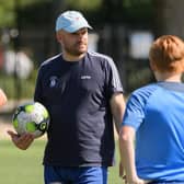 US Portsmouth boss Tom Grice, left. Picture: Keith Woodland