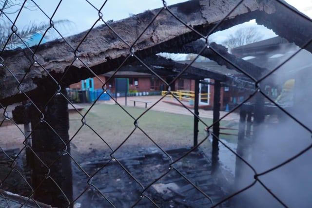 Firefighters at Manor Infant School