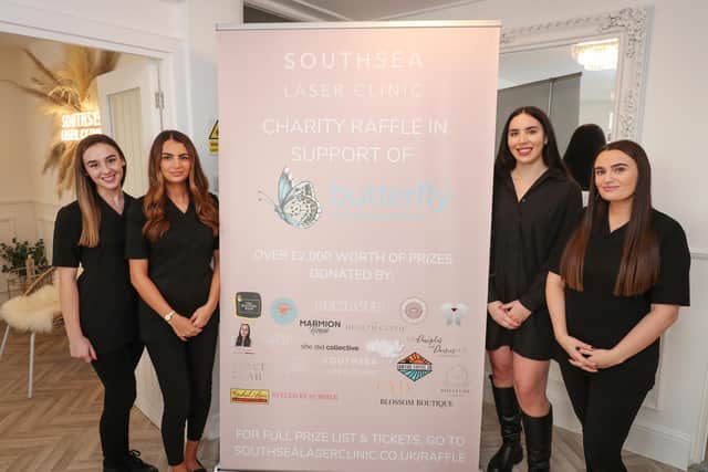 From left, Katie Pinnock, Lauren Hooper, Nysie Gunner and Hannah Hooper.
Picture: Stuart Martin (220421-7042)