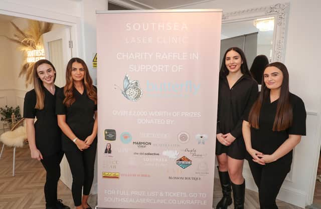 From left, Katie Pinnock, Lauren Hooper, Nysie Gunner and Hannah Hooper.
Picture: Stuart Martin (220421-7042)