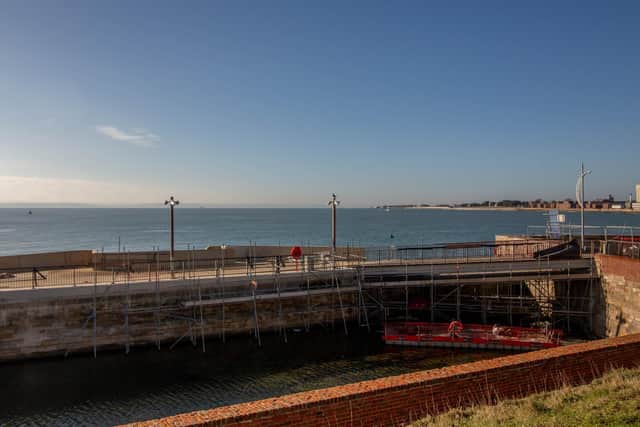 Sea defences being built near Clarence Pier, Southsea.

Picture: Habibur Rahman
