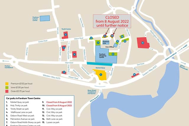Map of the closure. Picture: Fareham Borough Council