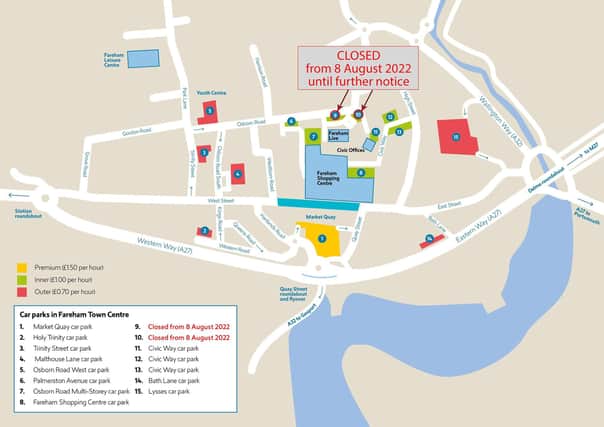 Map of the closure. Picture: Fareham Borough Council
