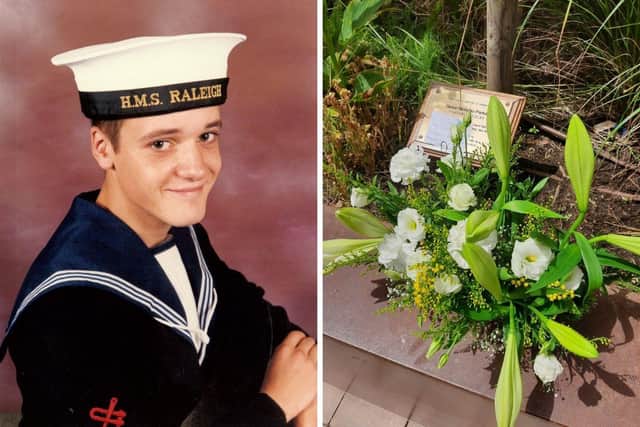 Simon Parkes dissapeared in 1986. Police laid flowers at his memorial during a recent search in Gibraltar.
