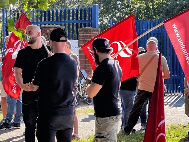 Members of the Unite union at Eaton Ltd - an aerospace firm in Segensworth - have gone on strike today amid an ongoing row over pay.