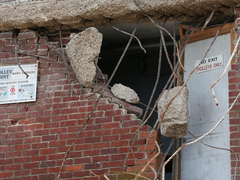 There is now little left of the car park as the demolition nears completion.