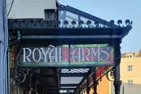 A project to revamp historic buildings in Gosport town centre has seen the restoration of the Royal Arms Hotel's distinctive facade