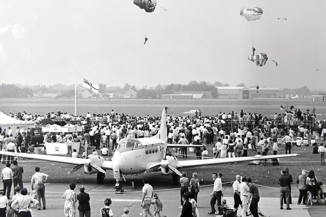 HMS Daedalus Air Day on the 26th July, 1973, the Army dropped in with their Red Devils Parachute team.