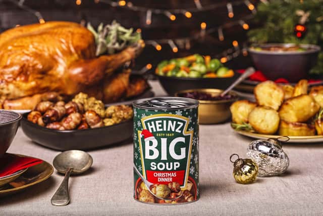 Heinz's first batch of Christmas Dinner Big Soup Picture: Jonathan Kennedy/Heinz/PA Wire