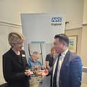 Havant MP Alan Mak with NHS England Chief Executive Amanda Pritchard