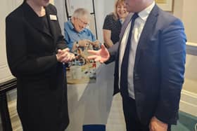 Havant MP Alan Mak with NHS England Chief Executive Amanda Pritchard