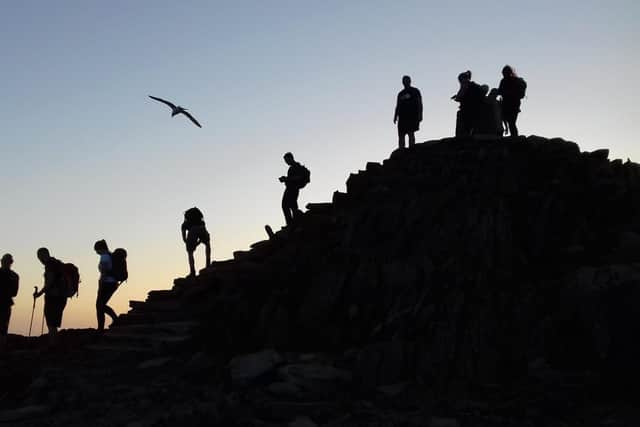 The team on Mount Snowdon