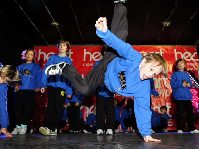 Commercial Road Christmas lights switch on in Portsmouth. Pictured is Streetforce DC street dancers in 2011.   Picture: Paul Jacobs (114102-3)