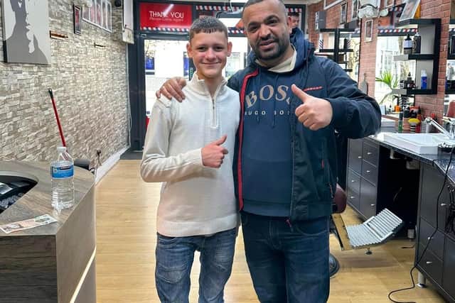 Haji Ali, manager of K1 Barbers, in Waterlooville, has been supported by the community in his plight to offer its services free of charge to Ukrainian refugees and the homeless.