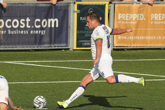 Jamie Collins fired home his second from the penalty spot. Picture: Dave Haines