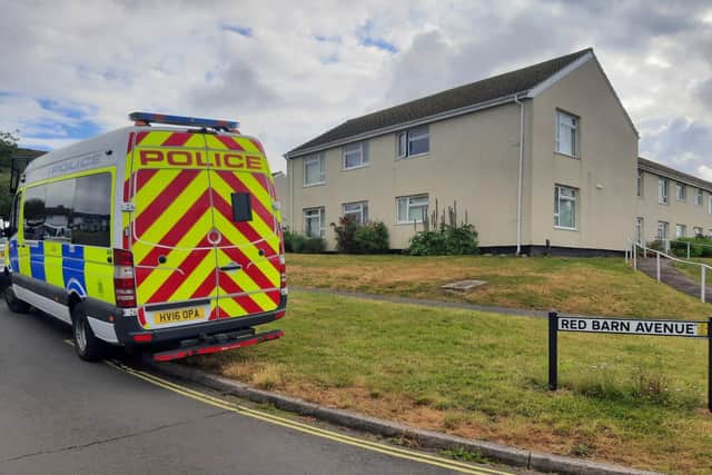 Officers carried out the raid at an address in Linden Lea, Portchester. Picture: Fareham Police.