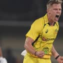 Nathan Ellis should make his Hampshire debut in Friday's T20 Blast opener against Middlesex at The  Ageas Bowl. Photo by ARIF ALI/AFP via Getty Images.