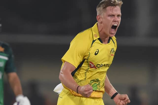 Nathan Ellis should make his Hampshire debut in Friday's T20 Blast opener against Middlesex at The  Ageas Bowl. Photo by ARIF ALI/AFP via Getty Images.