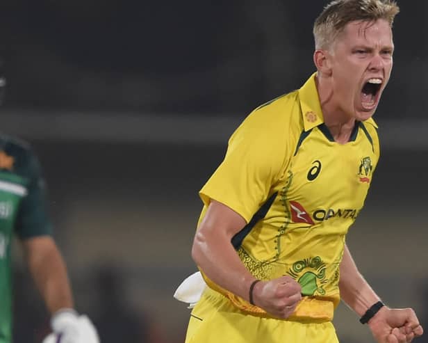 Nathan Ellis should make his Hampshire debut in Friday's T20 Blast opener against Middlesex at The  Ageas Bowl. Photo by ARIF ALI/AFP via Getty Images.