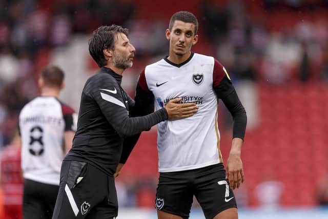 Danny Cowley with summer signing Gassan Ahadme Picture: Daniel Chesterton/phcimages.com