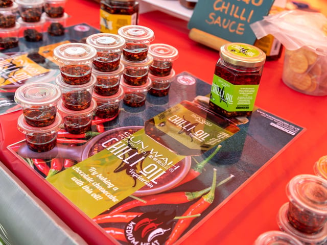 Chilli oil from Tottenham based Sun Wah. Picture: Mike Cooter (210522)
