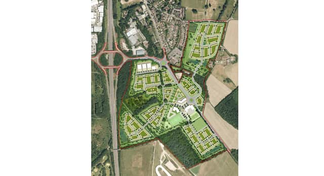 Plans for the 800 home development in Horndean. Picture from Bloor Homes Ltd