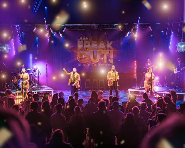 LIVE on stage, featuring the Cast and Musicians.