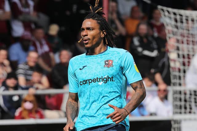 Exeter forward Jevani Brown was linked with a deadline day move to Pompey   Picture: Pete Norton/Getty Images