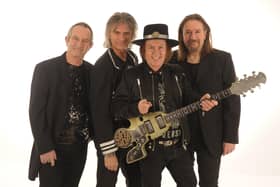 Slade are at The Engine Rooms, Southampton, on December 4. Dave Hill is second on the right.