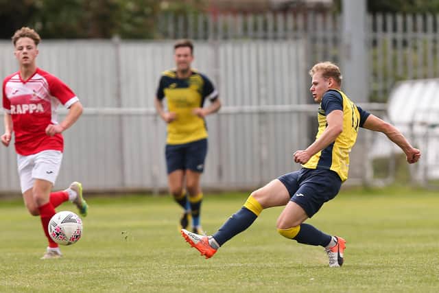 Olly Long has scored on all three of his Clanfield starts since joining the Moneyfields exodus.
Picture: Chris Moorhouse