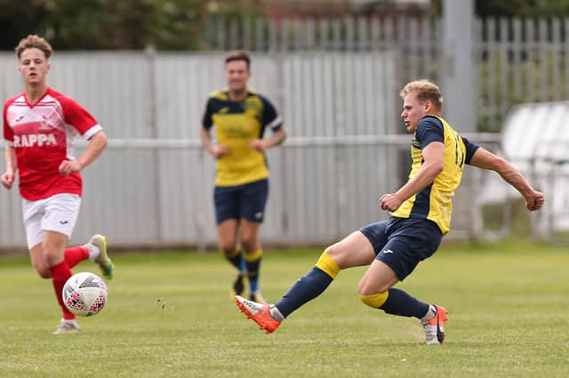 Olly Long has scored on all three of his Clanfield starts since joining the Moneyfields exodus.
Picture: Chris Moorhouse