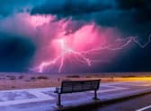 A yellow weather warning for thunderstorms has been placed over Portsmouth, with lightning and hailstorms possible. Picture: Dan Wardle
