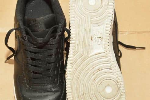 Shoes worn by Richardson on which blood of victim was found. Picture: Sussex Police