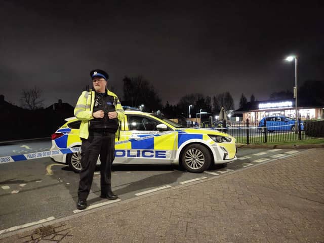 Police have cordoned off Cosham McDonald's as they investigate a serious incident.