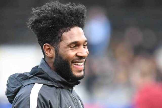 Pompey striker Ellis Harrison is reportedly courting interest from Fleetwood, Bristol Rovers and Shrewsbury in January.   Picture: Dennis Goodwin/ProSportsImages